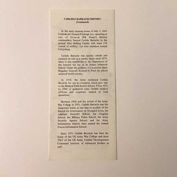 Vintage  Hessian Guard House Museum Pennsylvania Travel Brochure Souvenir - Picture 2 of 8